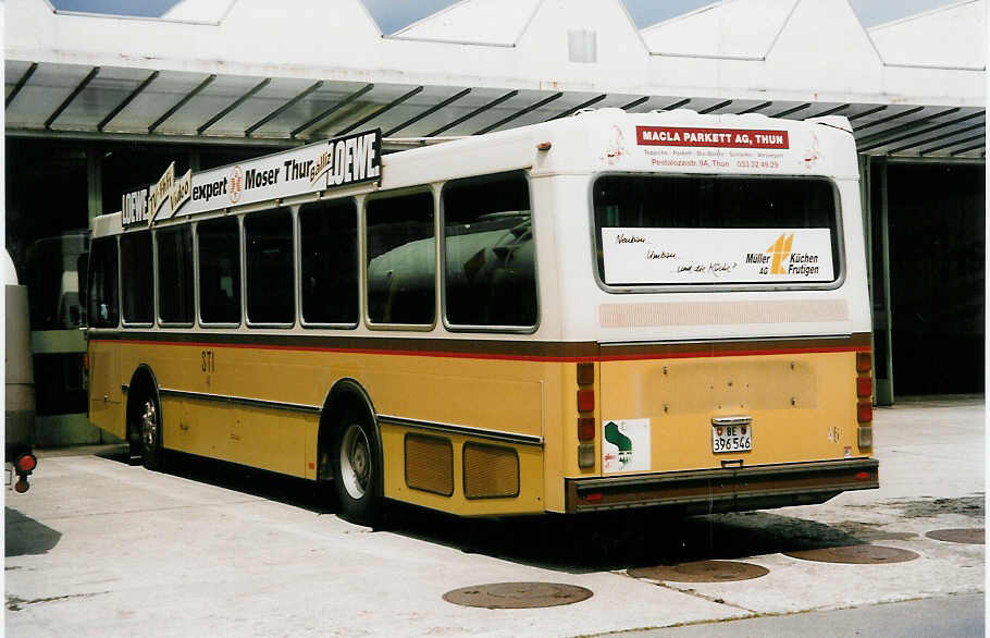 (033'024) - STI Thun - Nr. 46/BE 396'546 - Saurer/R&J am 30. Juni 1999 in Thun, Garage