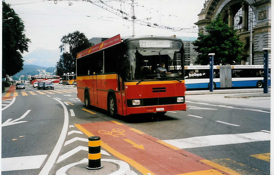 (034'228) - Gowa, Luzern - Nr. 54/LU 15'691 - NAW/Lauber am 13. Juli 1999 beim Bahnhof Luzern