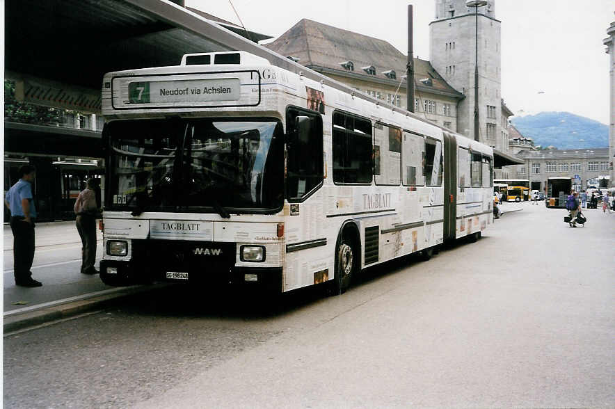 (034'733) - VBSG St. Gallen - Nr. 248/SG 198'248 - NAW/Hess am 19. Juli 1999 beim Bahnhof St. Gallen