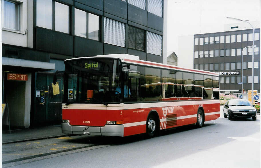 (035'301) - AAGK Koppigen - Nr. 2/BE 368'690 - Volvo/Hess am 14. August 1999 beim Bahnhof Burgdorf