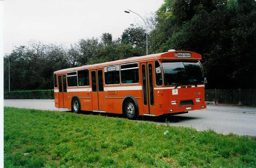 (037'011) - BSU Solothurn - Nr. 36/SO 21'974 - FBW/Hess am 19. September 1999 in Utzenstorf, Schlossstrasse