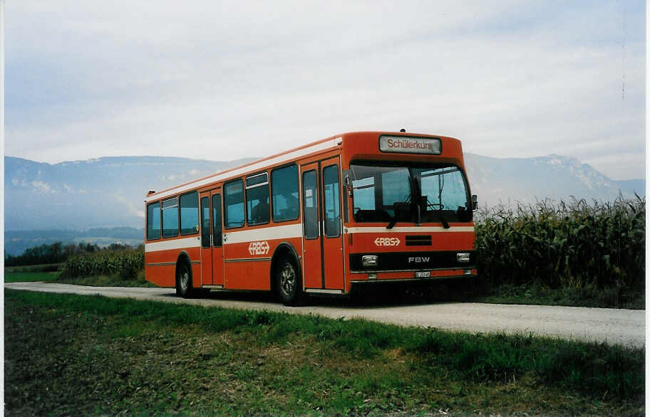 (037'027) - BSU Solothurn - Nr. 39/BE 253'492 - FBW/R&J (ex RBS Worblaufen Nr. 4) am 19. September 1999 bei Nennigkofen