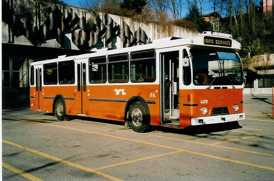 (039'527) - TL Lausanne - Nr. 405/VD 1555 - FBW/Hess am 5. Mrz 2000 in Lausanne, Dpt Borde