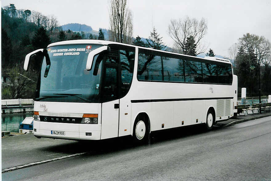 (039'803) - Aus Deutschland: Setra, Ulm - UL-M 933 - Setra am 15. Mrz 2000 bei der Schifflndte Thun