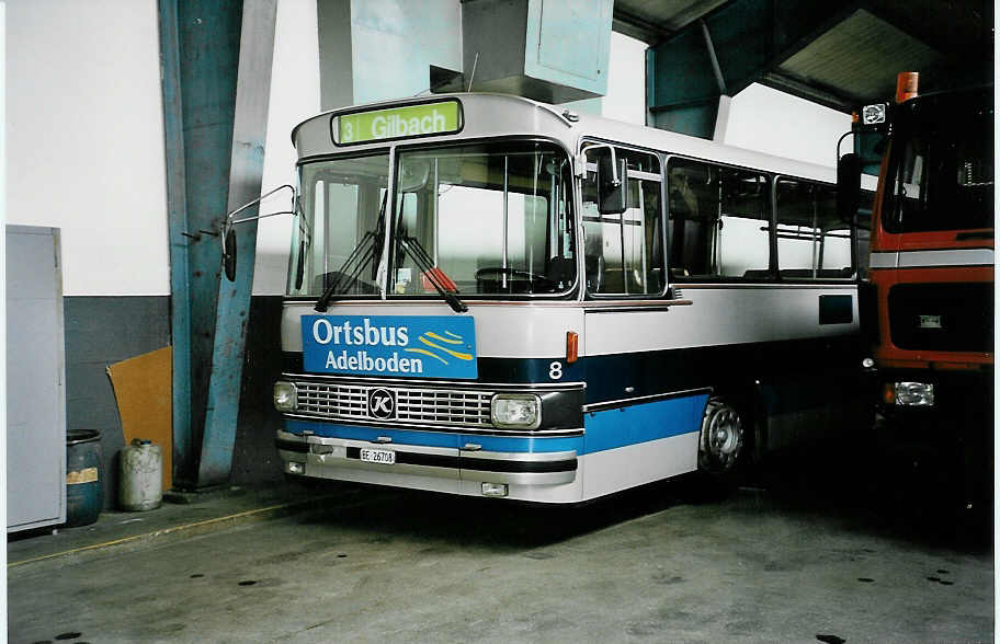 (040'737) - AFA Adelboden - Nr. 8/BE 26'708 - Setra (ex TPYG Yverdon Nr. 2) am 3. Juni 2000 im Autobahnhof Adelboden (Teilaufnahme)