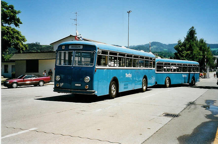 (041'223) - ZVB Zug - Nr. 113/ZG 41'813 - Saurer/Saurer (ex Nr. 13) am 18. Juni 2000 in Hinwil, AMP