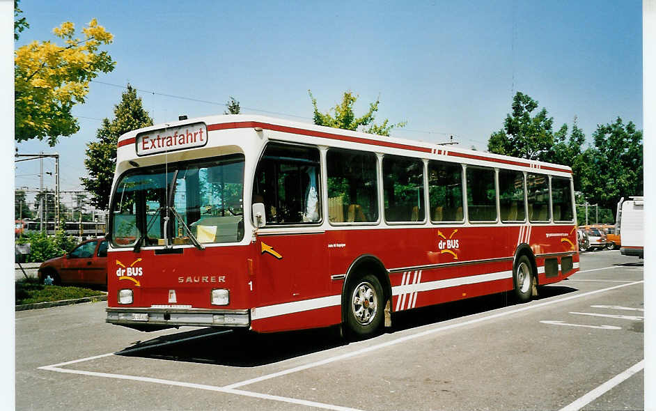 (042'301) - AAGK Koppigen - Nr. 1/BE 165'638 - Saurer/R&J (ex STI Thun Nr. 48) am 22. Juli 2000 in Thun, Seestrasse