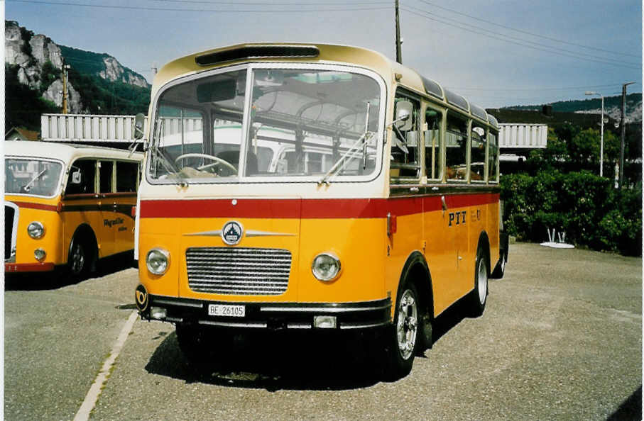 (042'725) - Schmid, Thrishaus - Nr. 9/BE 26'105 - Saurer/R&J (ex Geiger, Adelboden Nr. 9) am 26. August 2000 in Oensingen, Saurertreffen