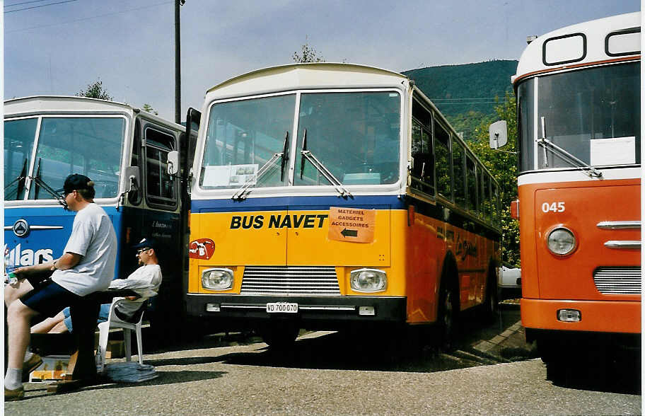 (042'735) - von Arx, Cergnat - VD 700'070 - Saurer/Tscher (ex Busset, Vers-l'Eglise; ex Perrodin-Mtral, Le Chble; ex P 24'619) am 26. August 2000 in Oensingen, Saurertreffen