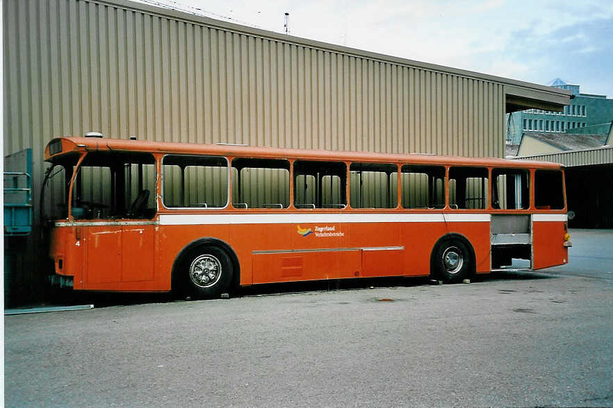 (043'602) - ZVB Zug - Nr. 4 - FBW/Hess am 17. Oktober 2000 in Zug, Garage