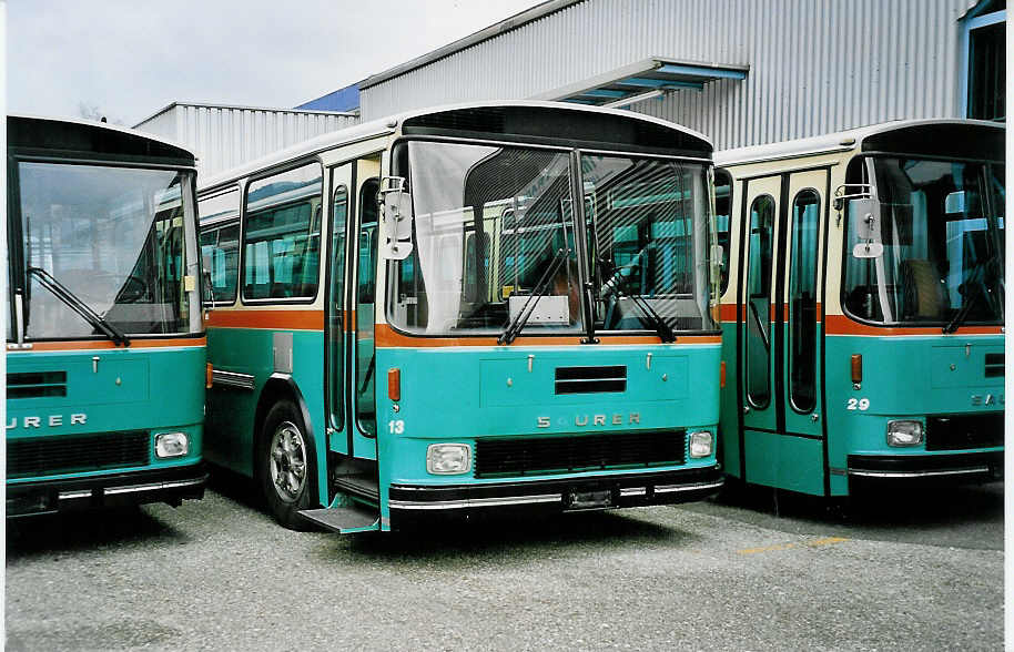 (044'723) - GFM Fribourg - Nr. 13 - Saurer/Hess am 17. Februar 2001 in Biel, BTR (Teilaufnahme)