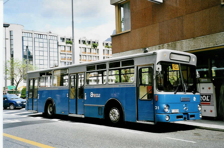 (046'029) - ACT Lugano - Nr. 31/TI 38'058 - Mercedes/Vetter (ex Nr. 1) am 23. April 2001 in Lugano, San Antonio