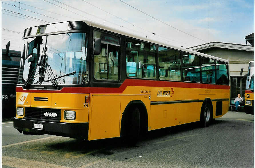 (048'203) - Voegtlin-Meyer, Brugg - Nr. 78/AG 14'812 - NAW/Hess am 17. Juli 2001 beim Bahnhof Brugg