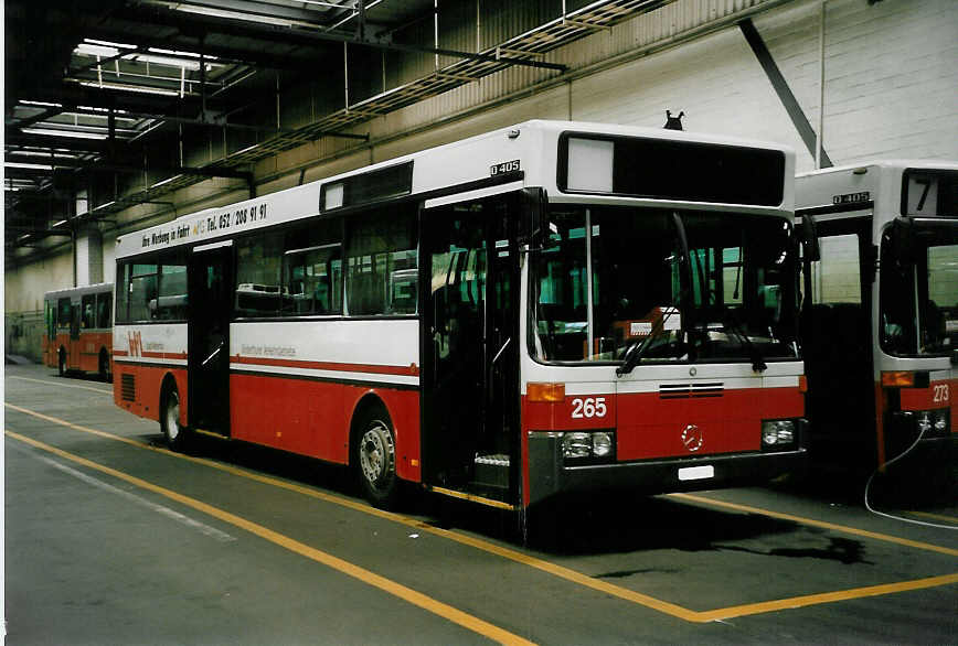 (048'524) - WV Winterthur - Nr. 265/ZH 499'265 - Mercedes am 18. Juli 2001 in Winterthur, Depot Grzefeld