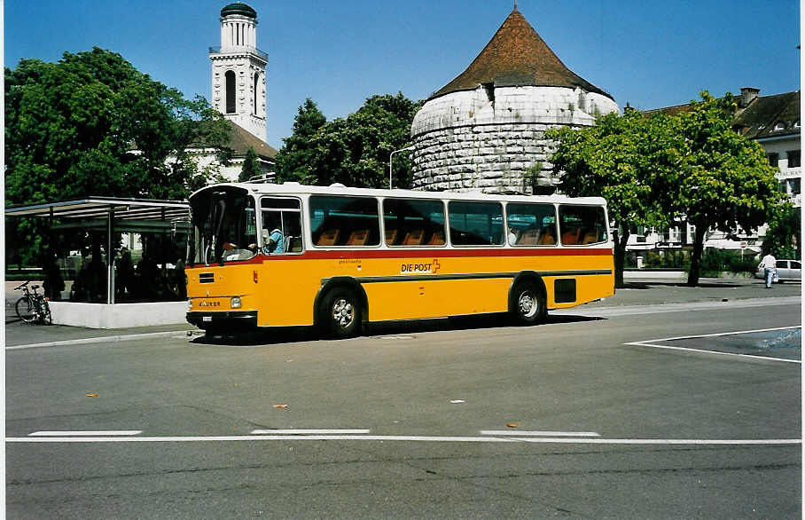 (049'103) - Flury, Balm - SO 20'031 - Saurer/Hess (ex P 24'233) am 18. August 2001 in Solothurn, Amthausplatz