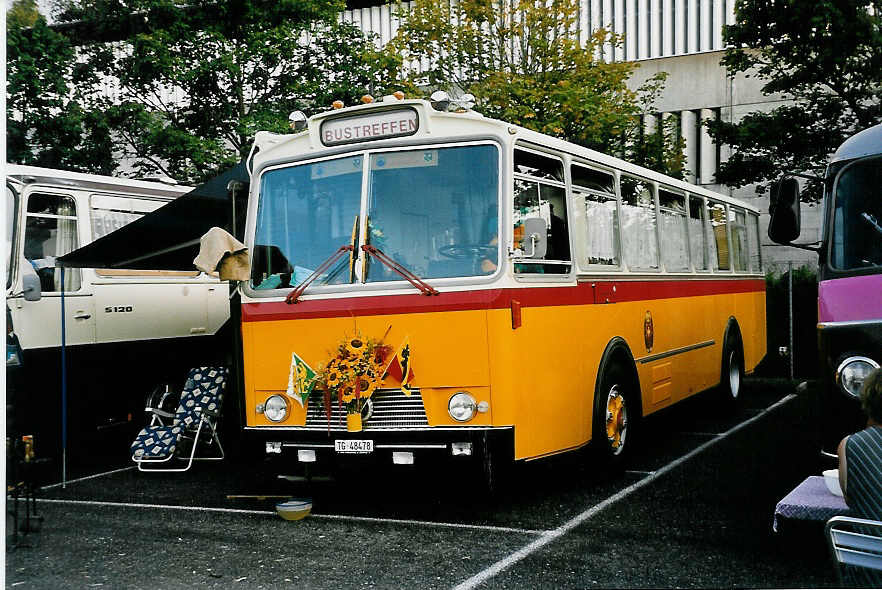 (049'110) - Fssler, Matzingen - TG 48'478 - Saurer/Tscher (ex Steiger, Schlatt; ex P 24'647) am 18. August 2001 in Burgdorf, AMP