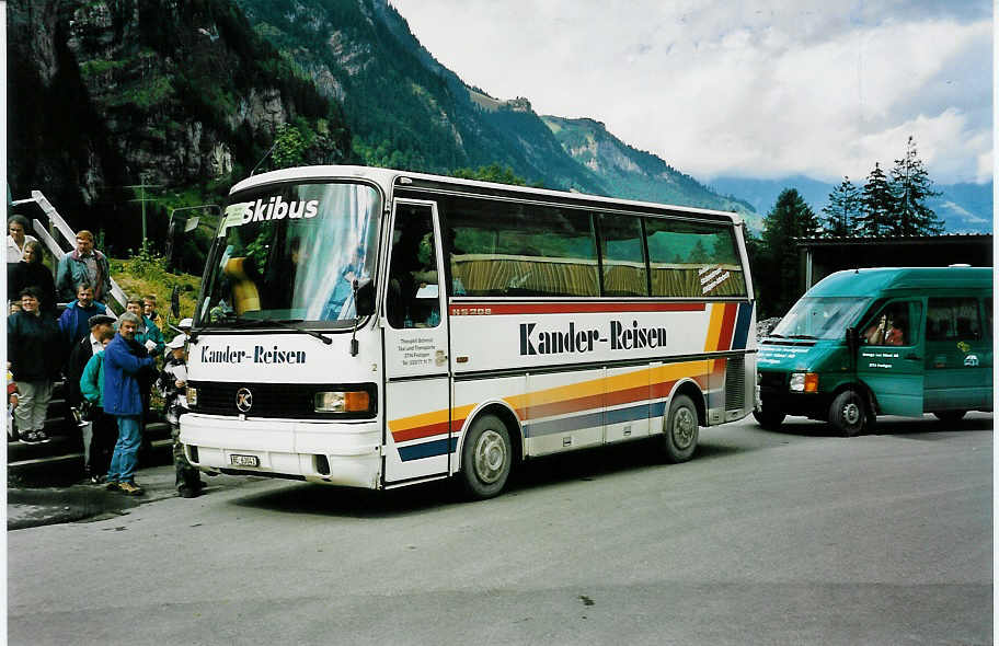 (049'619) - Kander-Reisen, Frutigen - Nr. 2/BE 63'041 - Setra am 9. September 2001 in Mitholz, NEAT