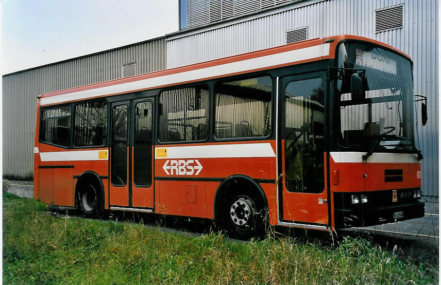 (050'628) - RBS Worblaufen - Nr. 80/BE 455'480 - NAW/R&J am 18. November 2001 in Worblaufen, Garage