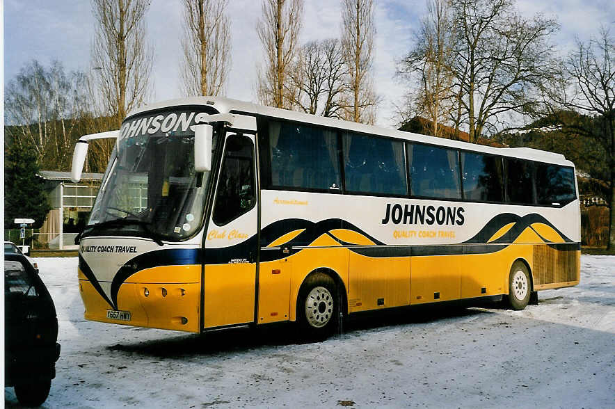 (050'927) - Aus England: Johnsons, Hanley - T 657 HWY - Bova am 25. Dezember 2001 in Thun, Lachenwiese