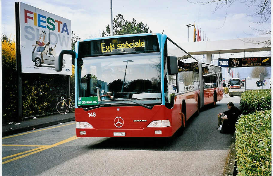 (052'316) - VB Biel - Nr. 146/BE 572'146 - Mercedes am 17. Mrz 2002 in Genve, Palexpo (Einsatz TPG)