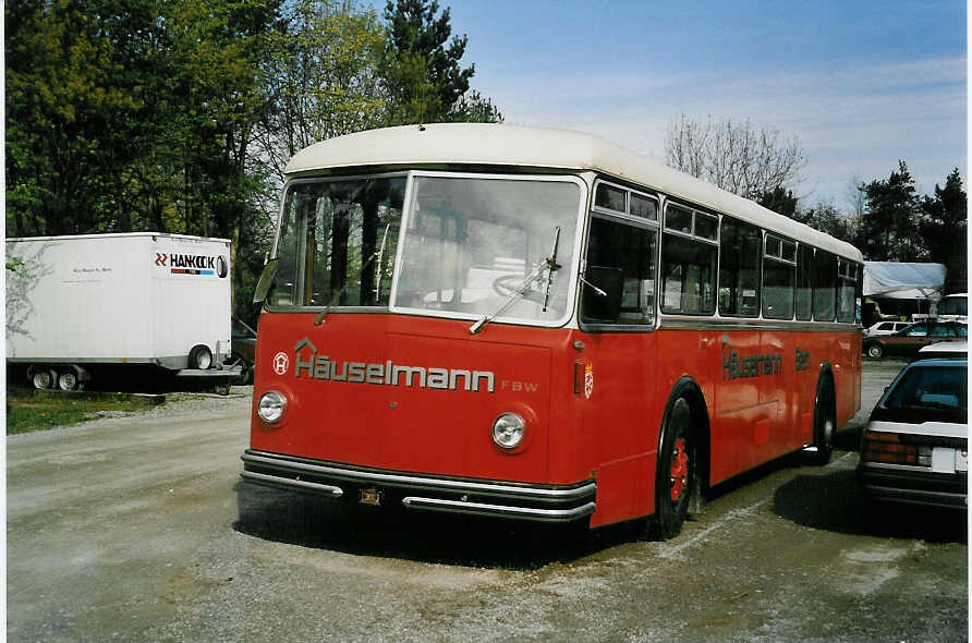 (053'103) - Huselmann, Bern - Nr. 27 - FBW/R&J (ex AFA Adelboden Nr. 24; ex Steiner, Meikirch Nr. 1) am 19. April 2002 in Muri bei Bern