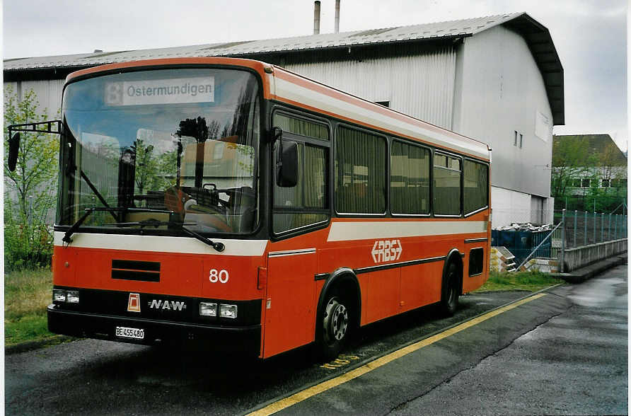 (053'134) - RBS Worblaufen - Nr. 80/BE 455'480 - NAW/R&J am 20. April 2002 in Worblaufen, Garage