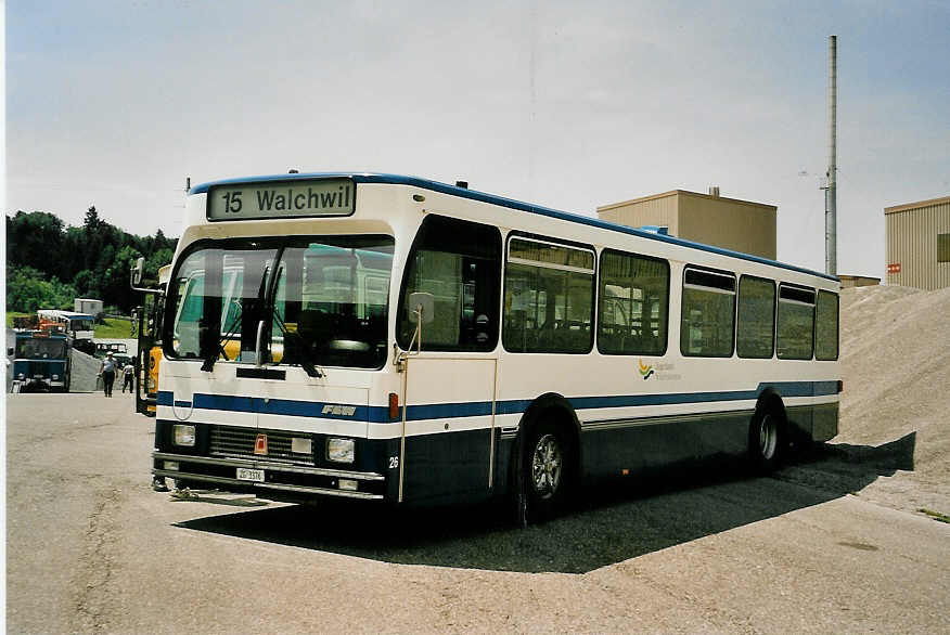 (053'828) - ZVB Zug - Nr. 26/ZG 3376 - FBW/R&J am 15. Juni 2002 in Hinwil, AMP