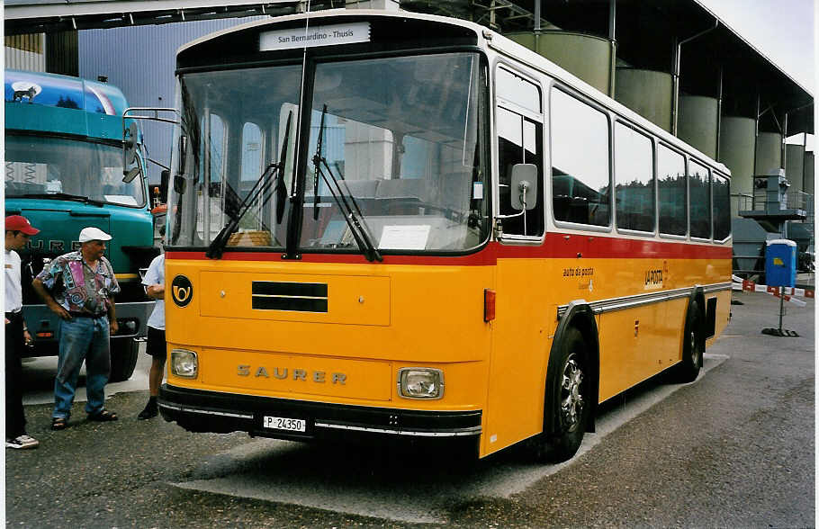 (055'722) - PTT-Regie - P 24'350 - Saurer/R&J am 31. August 2002 in Niederbipp, Saurertreffen