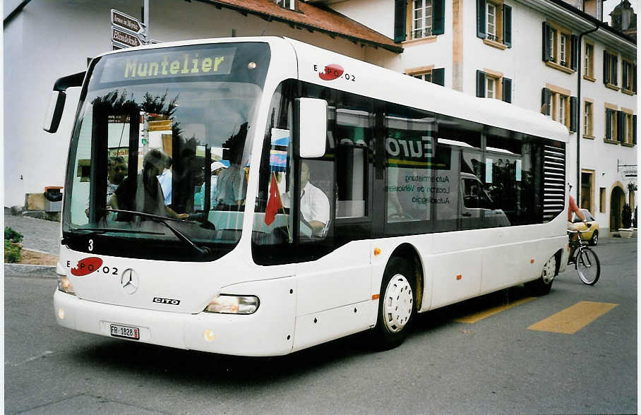 (055'910) - Expo.02, Biel - Nr. 3/FR 1828 - Mercedes am 31. August 2002 in Murten, Expo.02