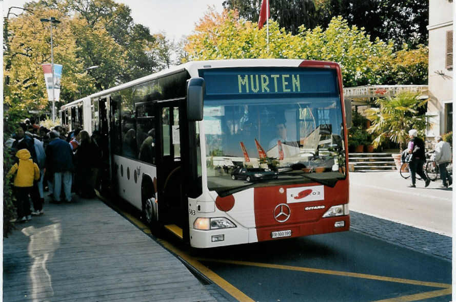 (056'205) - TPF Fribourg - Nr. 583/FR 300'390 - Mercedes am 29. September 2002 in Murten, Carterminal