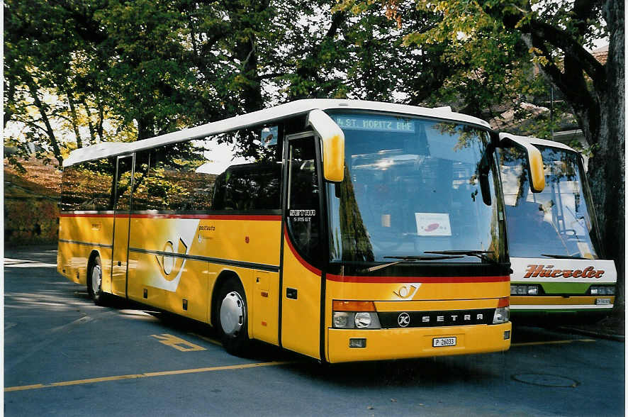 (056'311) - PTT-Regie - P 26'033 - Setra am 30. September 2002 in Murten, Carterminal