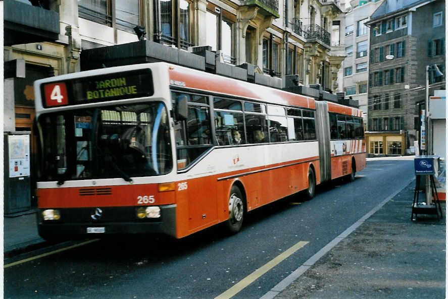 (058'313) - TPG Genve - Nr. 265/GE 96'500 - Mercedes am 1. Januar 2003 in Genve, Coutance