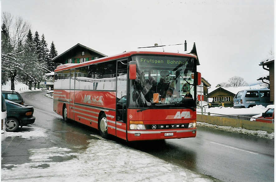 (058'623) - AFA Adelboden - Nr. 11/BE 26'701 - Setra am 26. Januar 2003 in Adelboden, Mhleport