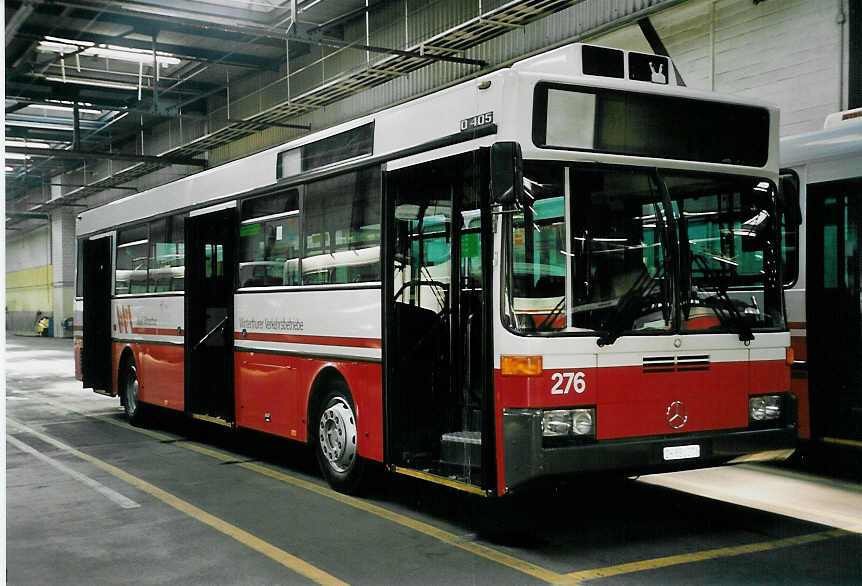 (058'936) - WV Winterthur - Nr. 276/ZH 551'276 - Mercedes (ex VBZ Zrich Nr. 607) am 20. Februar 2003 in Winterthur, Depot Grzefeld