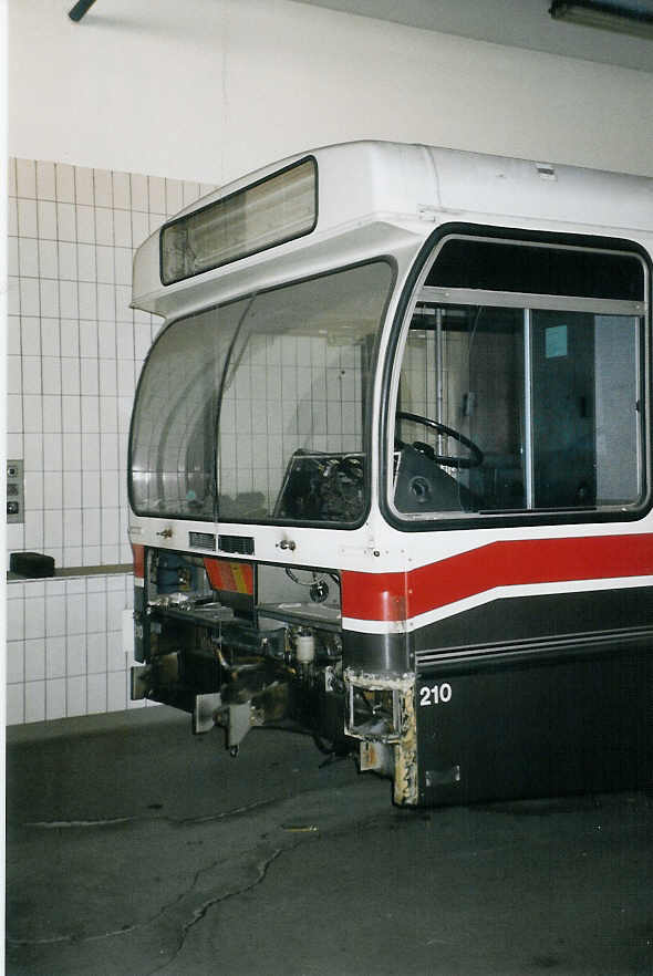 (059'504) - VBSG St. Gallen - Nr. 210 - Saurer/Hess am 29. Mrz 2003 in St. Gallen, Depot (Teilaufnahme)