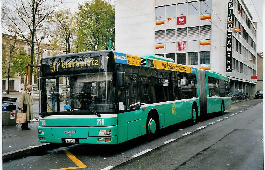 (059'626) - BVB Basel - Nr. 776/BS 3276 - MAN am 10. April 2003 in Basel, Claraplatz