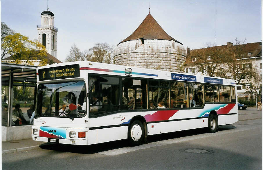 (059'802) - ASm Langenthal - Nr. 14/BE 149'768 - MAN am 14. April 2003 in Solothurn, Amthausplatz