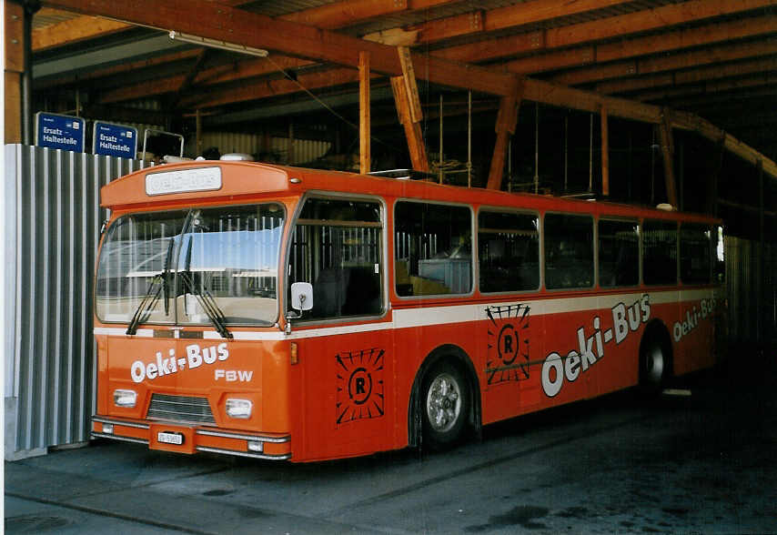 (061'114) - Stadt Zug, Zug - ZG 53'652 - FBW/Tscher (ex ZVB Zug Nr. 19) am 21. Juni 2003 in Zug, Garage ZVB