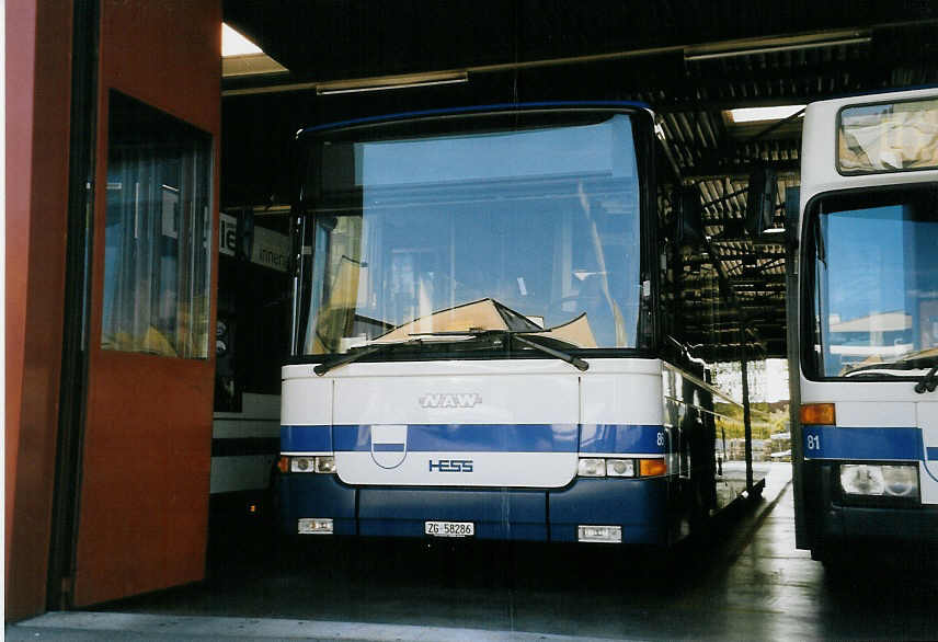 (061'118) - ZVB Zug - Nr. 86/ZG 58'286 - NAW/Hess am 21. Juni 2003 in Zug, Garage