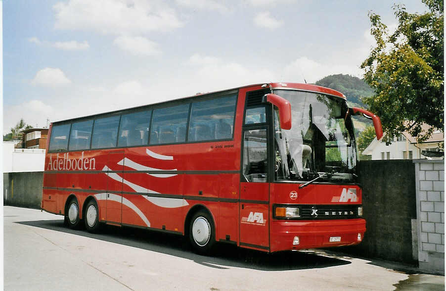 (061'322) - AFA Adelboden - Nr. 23/BE 26'773 - Setra (ex Flck, Brienz) am 11. Juli 2003 in Thun, Garage STI