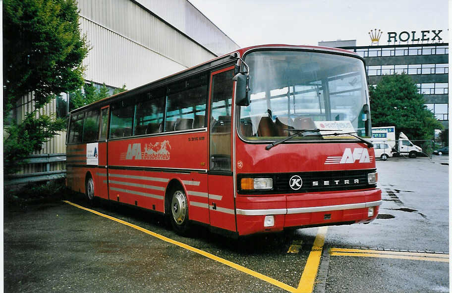 (062'828) - AFA Adelboden - Nr. 12 - Setra am 30. August 2003 in Biel, Rattinbus