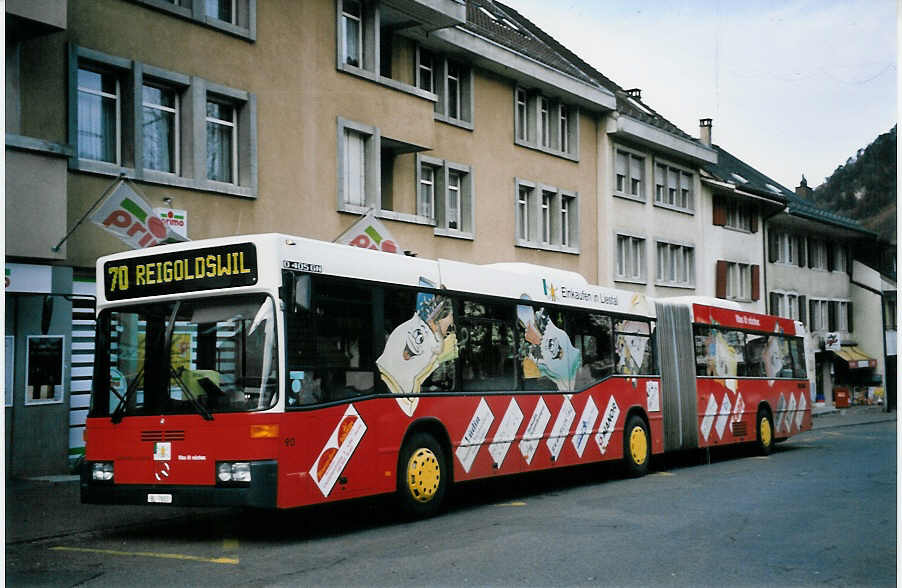 (064'314) - AAGL Liestal - Nr. 90/BL 7603 - Mercedes am 15. November 2003 in Reigoldswil, Dorf