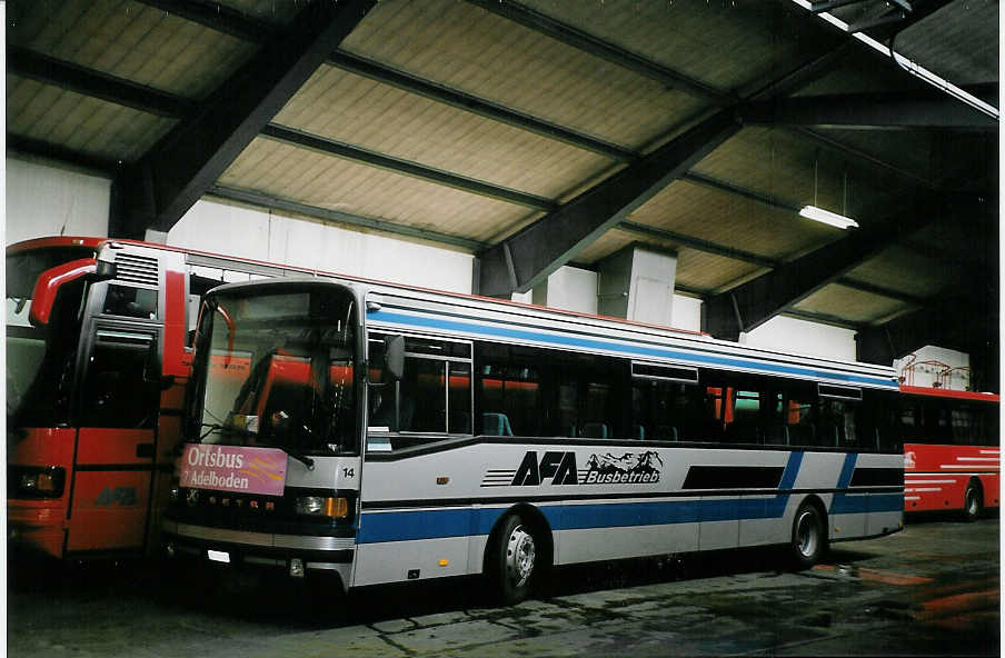 (064'916) - AFA Adelboden - Nr. 14/BE 43'089 - Setra (ex Nr. 4; ex AAGI Interlaken Nr. 32) am 28. Dezember 2003 im Autobahnhof Adelboden