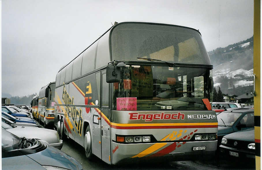 (065'234) - Engeloch, Riggisberg - BE 55'712 - Neoplan am 7. Februar 2004 in Frutigen, Flugplatz