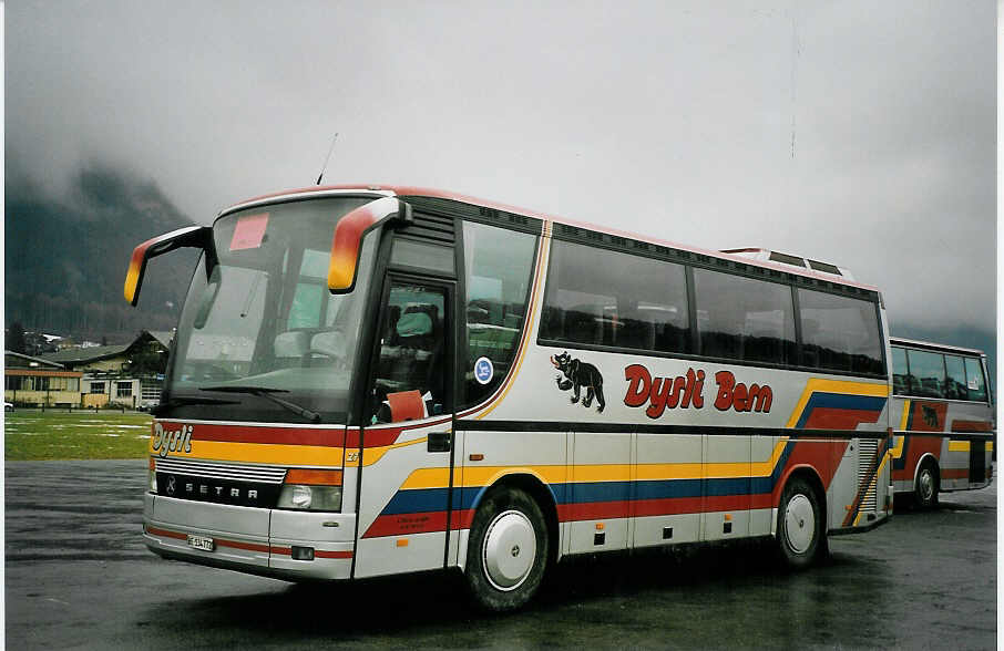 (065'304) - Dysli, Bern - Nr. 27/BE 134'772 - Setra (ex Brumann, Jonen) am 7. Februar 2004 in Frutigen, Flugplatz