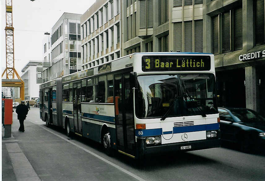 (065'732) - ZVB Zug - Nr. 83/ZG 46'083 - Mercedes am 28. Februar 2004 in Zug, Postplatz