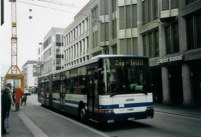 (065'804) - ZVB Zug - Nr. 85/ZG 58'285 - NAW/Hess am 28. Februar 2004 in Zug, Postplatz