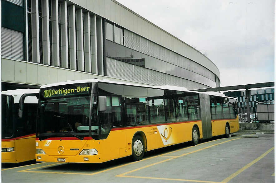 (065'916) - PostAuto Bern-Freiburg-Solothurn - Nr. 633/BE 455'376 - Mercedes (ex P 27'007) am 7. Mrz 2004 in Bern, Postautostation