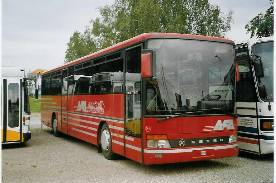 (068'421) - AFA Adelboden - Nr. 21 - Setra (ex Nr. 6) am 19. Juni 2004 in Kloten, EvoBus