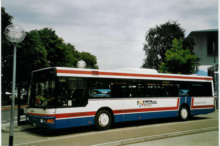 (068'728) - AAGR Rothenburg - Nr. 51/LU 15'725 - MAN am 27. Juni 2004 beim Bahnhof Luzern